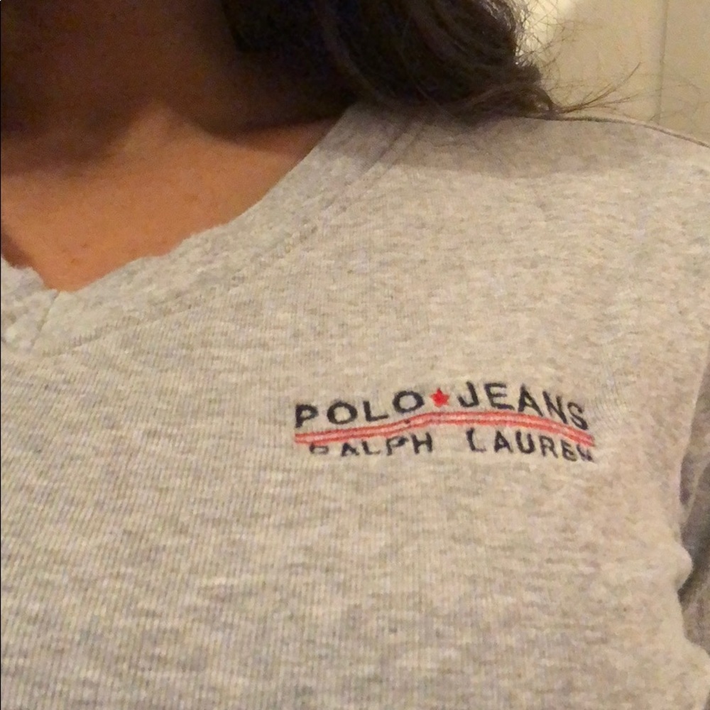 ralph lauren polo jeans v neck long sleeve